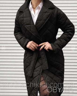 Стеганное пальто
	Мод. 958
	Ткань: Плащевка на синтепоне 200 + подкладка
	Отличн. . фото 1