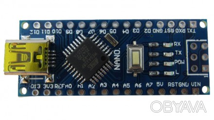 Arduino Nano V3.0 - компактная плата микроконтроллера, базирующаяся на Atmega328. . фото 1