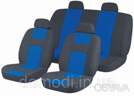 Чехлы на сидения Тюнинг ВАЗ-2107 синий. . фото 1