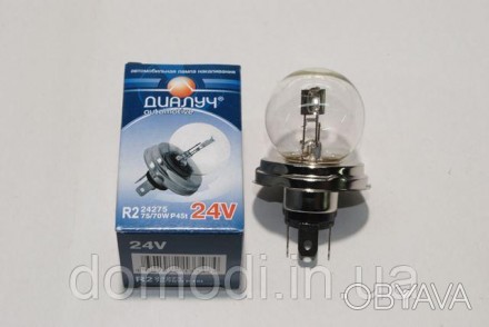Лампа R2 24V 75/70W P45T Диалуч (А 24-75+70). . фото 1