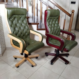 Вишукане крісло (нове) ручної роботи.
Крісло виконане з натуральної шкіри &laqu. . фото 7