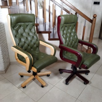 Вишукане крісло (нове) ручної роботи.
Крісло виконане з натуральної шкіри &laqu. . фото 6