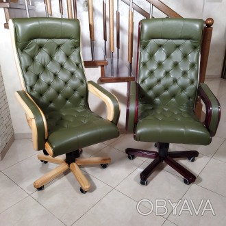 Вишукане крісло (нове) ручної роботи.
Крісло виконане з натуральної шкіри &laqu. . фото 1