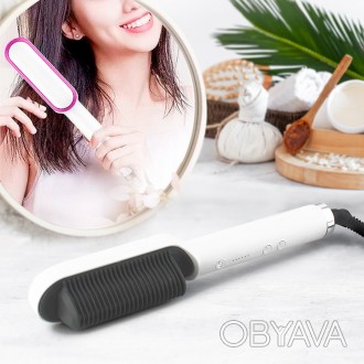 Фен-щетка для волос Hair Straightener 909B 7767 с турмалиновым покрытием подойде. . фото 1