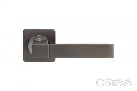 
Ручка дверная на квадратной розетке Gavroche STANNUМ Sn – А1 графит/хром. 
Двер. . фото 1