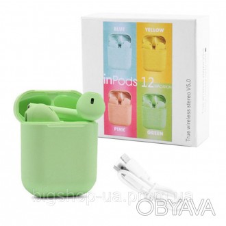 Беспроводные наушники блютуз гарнитура inPods 12 simple TWS bluetooth V5.0 сенсо