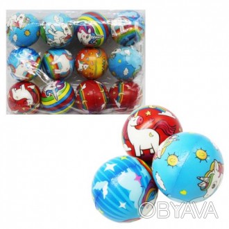 Набор мячей с милыми картинками "Единорог". Каждый мячик имеет уникальную картин. . фото 1