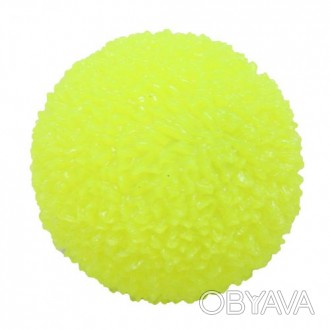 Мяч массажный с интересной ребристой текстурой. Диаметр мяча - 6 см. Со световым. . фото 1