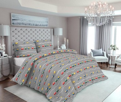 Постельное белье с автомобилями Автострада Двойной комплект. Харьков. фото 1