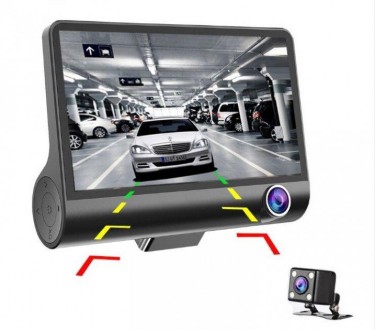 Автомобильный видеорегистратор на 3 камеры DVR XH202 FullHD 1080p. PRO Черный. И. . фото 2