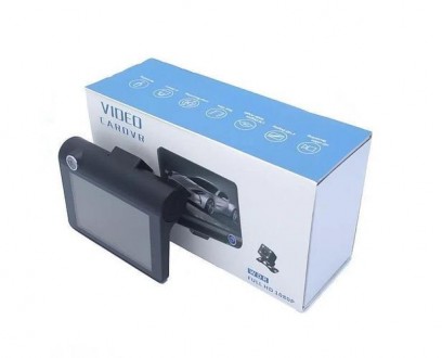 Автомобильный видеорегистратор на 3 камеры DVR XH202 FullHD 1080p. PRO Черный. И. . фото 3
