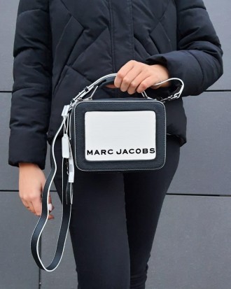 Женская черная кожаная сумочка клатч Marc Jacobs The Box 20 сумка из качественно. . фото 2