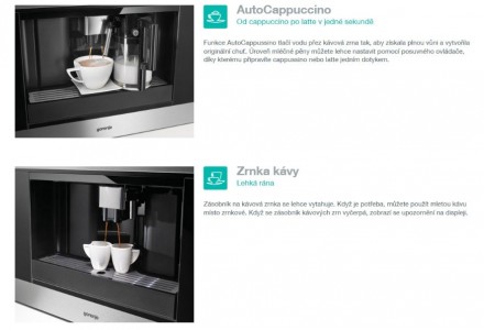 Автоматическая кофе-машина GORENJE CMA 9200 UX встраиваемая, шириной 59,5 см. Цв. . фото 5