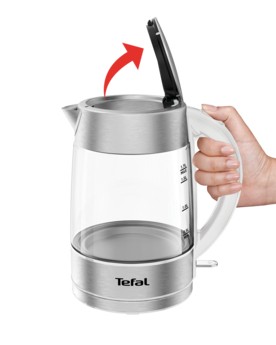 Электрочайник стеклянный TEFAL KI772138. Элегантный чайник Tefal выполнен из про. . фото 6