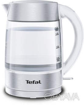 Электрочайник стеклянный TEFAL KI772138. Элегантный чайник Tefal выполнен из про. . фото 1