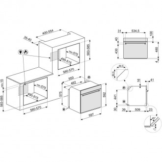 Встраиваемый газовый духовой шкаф SMEG SF 6341 GVX из коллекции Classica. Эту се. . фото 3