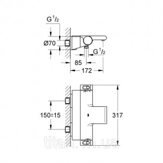 Термостатический смеситель для ванны Grohe Grohtherm 2000 34464001 имеет хромиро. . фото 3