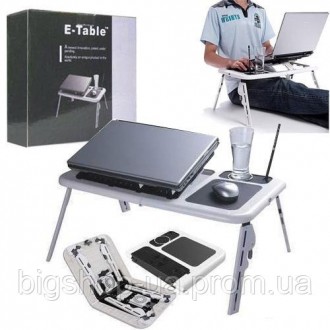 Складной столик-подставка для ноутбука с кулером E-Table LD09
Оригинальный, комф. . фото 3