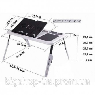 Складной столик-подставка для ноутбука с кулером E-Table LD09
Оригинальный, комф. . фото 8