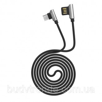 Дата кабель Hoco U42 Exquisite Steel Micro USB Cable (1.2m) (Черный). . фото 5
