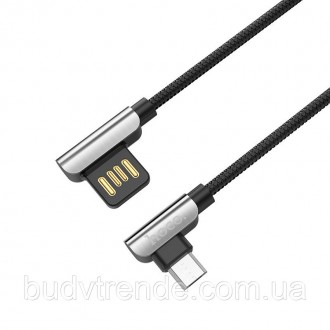 Дата кабель Hoco U42 Exquisite Steel Micro USB Cable (1.2m) (Черный). . фото 4