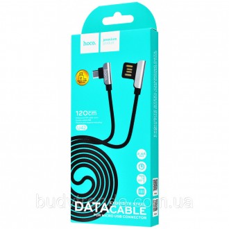Дата кабель Hoco U42 Exquisite Steel Micro USB Cable (1.2m) (Черный). . фото 3