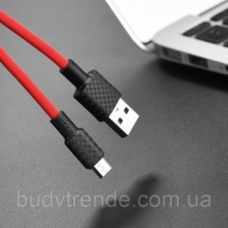 Дата кабель Hoco X29 Superior Style Micro USB Cable 2A (1m) (Red). . фото 5