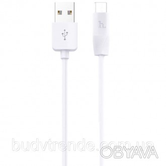Уценка Дата кабель Hoco X1 Rapid USB to MicroUSB (1m) (Дефект упаковки / Белый). . фото 1