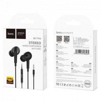 M1 Pro - дротові навушники з мікрофоном, гнучкий кабель 1.2 м, аудіо штекер 3.5 . . фото 5