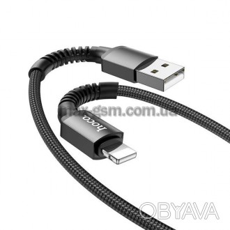 USB-кабель для зарядки и передачи данных Lightning, 1м, разъемы из алюминиевого . . фото 1