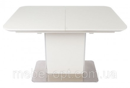 Cтол обеденный раскладной Barrie (Барри) белый, каленое стекло 120(160)х80х76 см. Києво-Святошинський. фото 1 Cтол обеденный раскладной Barrie (Барри) белый, каленое стекло 120(160)х80х76 см. Києво-Святошинський. фото 1