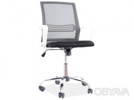 Крісло поворотне Q-844 чорний/білий каркас (OBRQ844CB) : Cтильна і сучасна модел. . фото 1