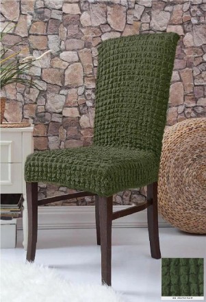 Комплект из 6-ти натяжных чехлов для стульев без юбки
Turkey № 4 Зеленый
Описани. . фото 2