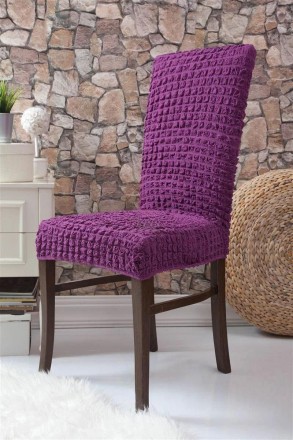 Комплект из 6-ти натяжных чехлов для стульев без юбки
Turkey № 8 Фиолетовый
Опис. . фото 2