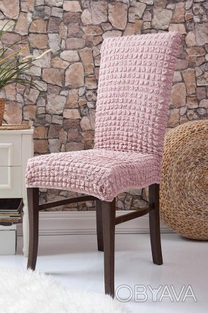 Комплект из 6-ти натяжных чехлов для стульев без юбки
Turkey № 10 Розовая Пудра
. . фото 1