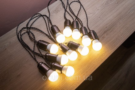 Черная Ретро Гирлянда - 41 лампочка - длина от первой лампы до последней - 20м, . . фото 10