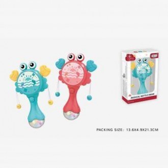 Брязкальце 668-114 краб батар.муз.світ.з прорізувачем 2кол.кор.21,3*4,9*13,6 /10. Днепр. фото 1