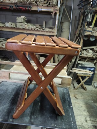 Раскладной стул деревянный 
Покрытие декоративной пропиткой-антисептиком под цв. . фото 4