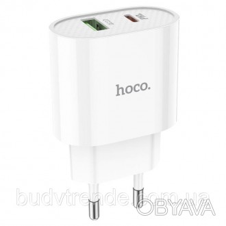 СЗУ HOCO C95A PD 20W+QC3.0 (1USB/Type-C/3A) (Белый). . фото 1