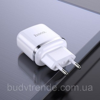 СЗУ Hoco N4 (2USB/2.4A) (Белый). . фото 5