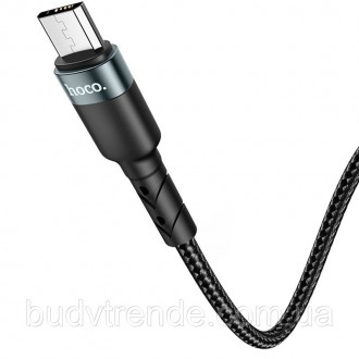 Дата кабель Hoco DU46 Charging USB to MicroUSB (1m) (Черный). . фото 9