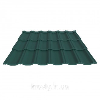 Металочерепица ГРАДО 0,45 RAL 6005 Арт.201223-6005. Харків. фото 1