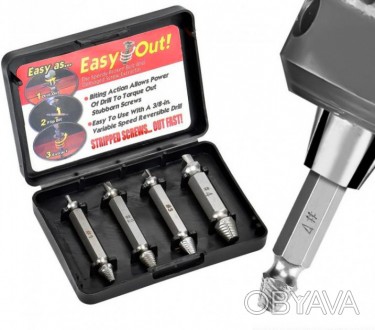 ABX Easy Out Tool 3587 Набор Easy Out Tool 3587 содержит четыре биты разного раз. . фото 1