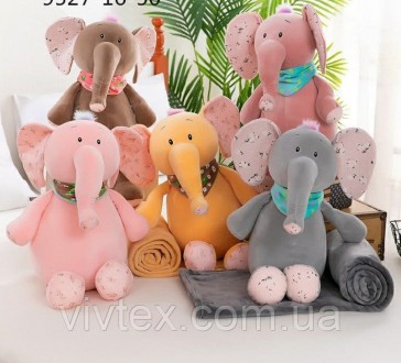 Плед детский + игрушка слоник и подушка 3в1 оптом
Плед продается оптом - цвета м. . фото 2