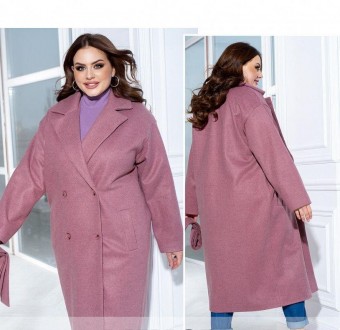 Стильне монохромне двобортне пальто oversize ідеально впишеться як в строгий діл. . фото 5