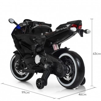 Детский мотоцикл M 4104 EVA колеса - представляет собой уменьшенную копию настоя. . фото 6