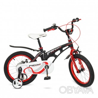 Велосипед детский двухколесный 18 дюймов PROF1 Infinity LMG18201, черно-красный . . фото 1