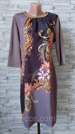 Нарядное платье Noix коричневое с цветочным принтом
новое
Размер по бирке 44,реа. . фото 6