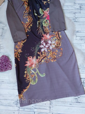 Нарядное платье Noix коричневое с цветочным принтом
новое
Размер по бирке 44,реа. . фото 4