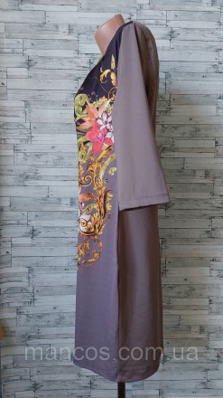 Нарядное платье Noix коричневое с цветочным принтом
новое
Размер по бирке 44,реа. . фото 7